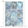 Series Christmas in blue, Christmas backgrounds, winter, snow, snowflakes, animals, roe deer, hare, hares, foxes, birds, winter vegetation, holly, hawthorn, wild rose, rowan, miniature, miniature